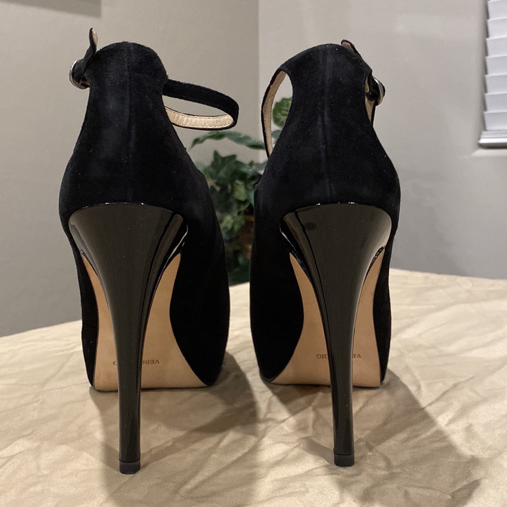 La Fenice Suede Heels View 3